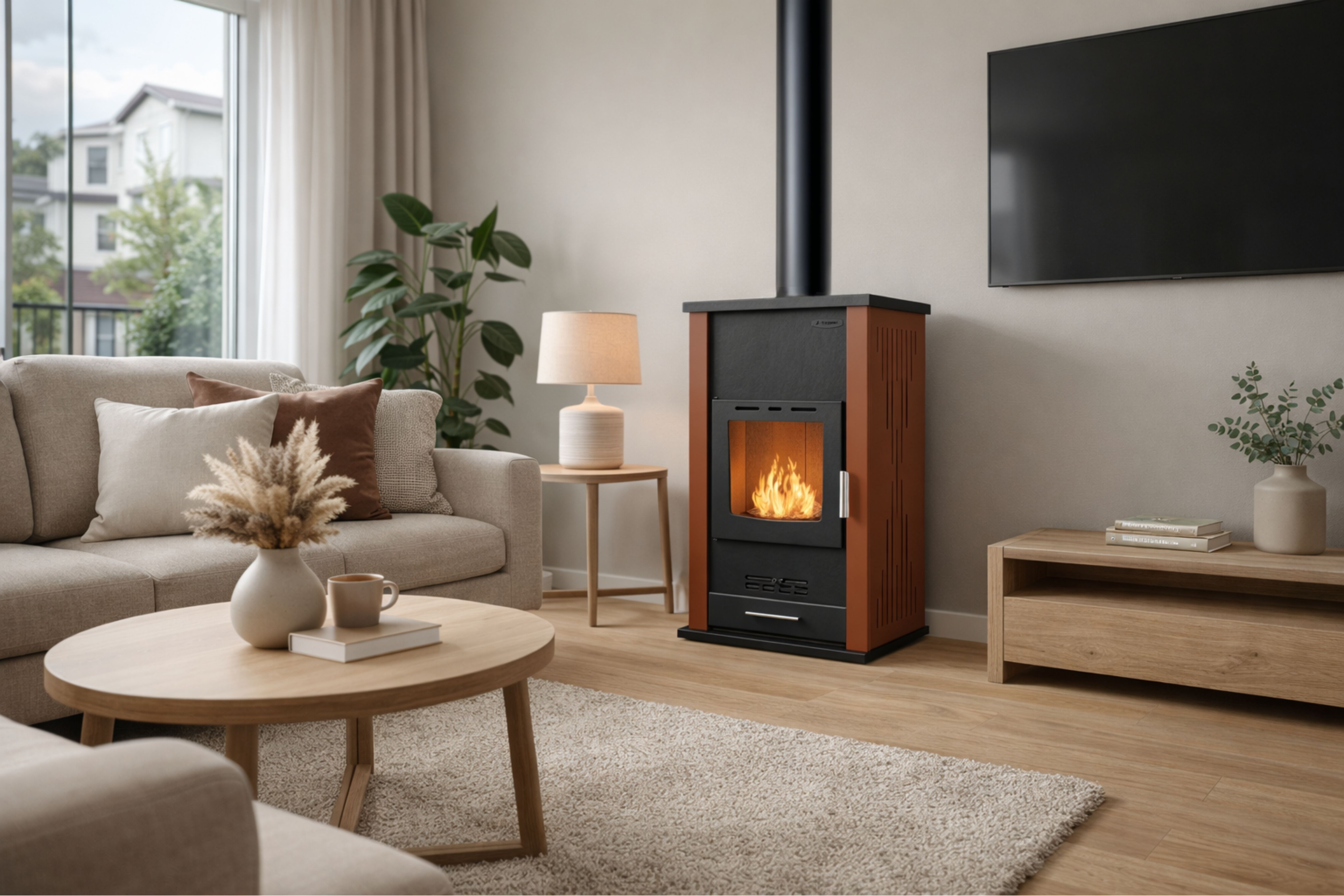 Τζάκι ξύλου με υδροθάλαμο